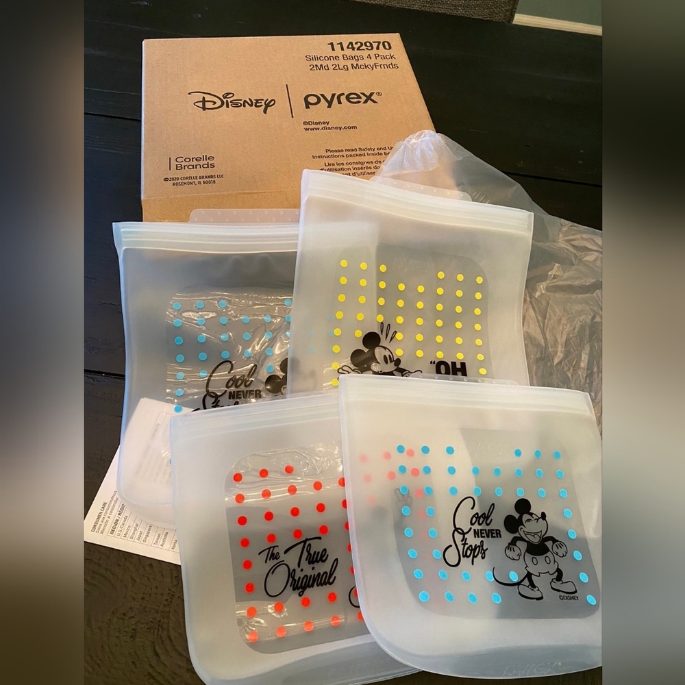 Disney Pyrex Silicone Bags Set